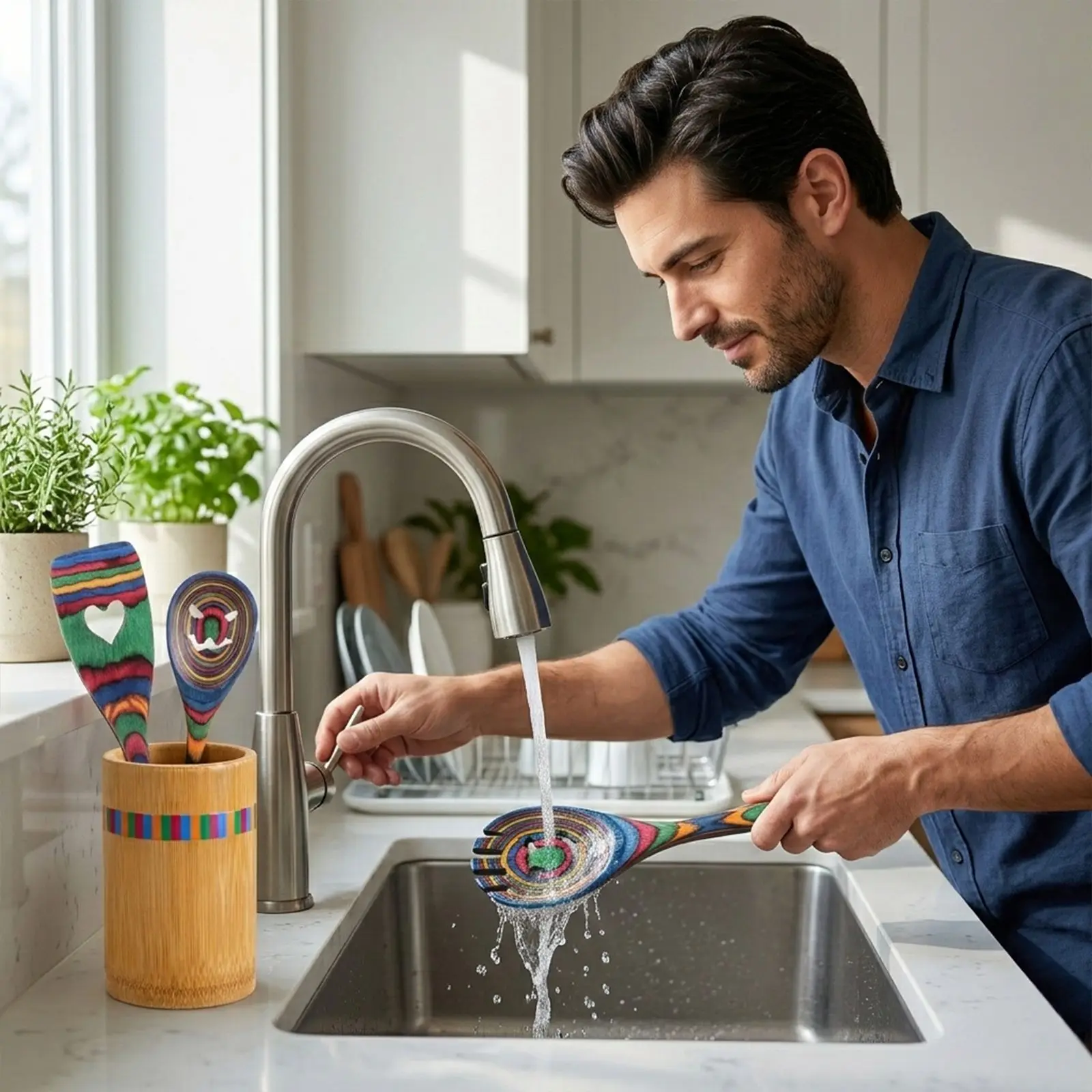 Pakkawood Material Wooden Cooking Spoons Colorful Design 6-Piece Set Kitchen Utensils Hooks Included colorful wooden spoons
Pakkawood Material Wooden Cooking Spoons Colorful Design 6-Piece Set Kitchen Utensils Hooks Included colorful wooden spoons