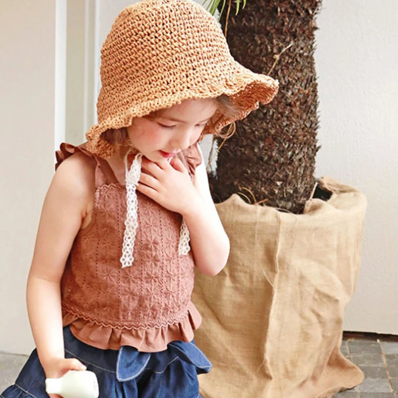 Summer Kids Baby Girls Sleeveless Pure Color Hollow Out Children T-shirt Sweet Kids Baby Girls Vest Children's Clothes T-shirt
Summer Kids Baby Girls Sleeveless Pure Color Hollow Out Children T-shirt Sweet Kids Baby Girls Vest Children's Clothes T-shirt