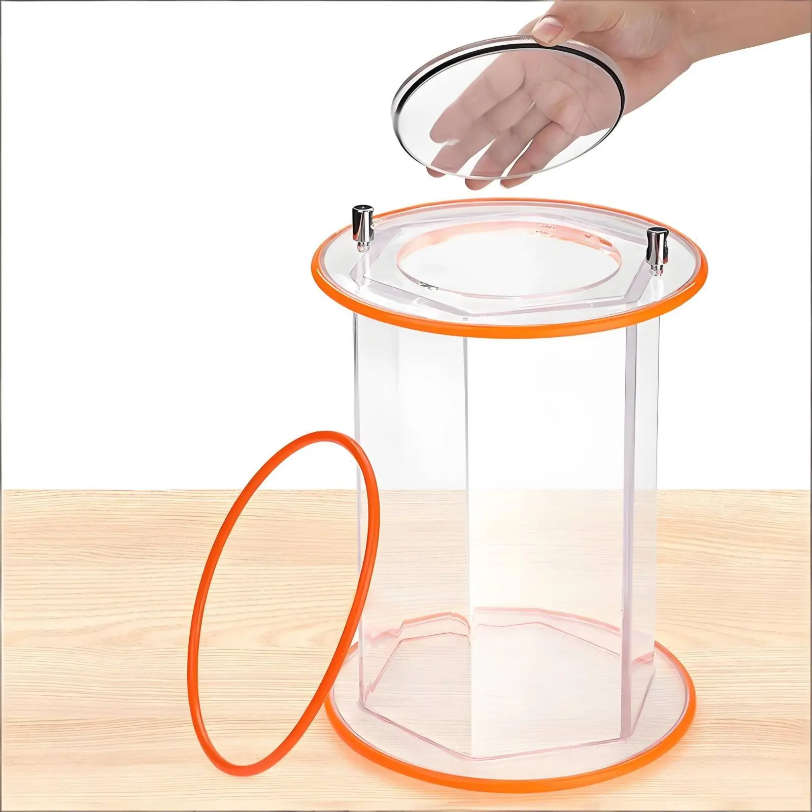 Hexagonal Polishing Barrel High Crystal-Clear Acrylic Tumbler Drum Rotary Polisher Barrel Watertight Gasket for Hobbyists
Hexagonal Polishing Barrel High Crystal-Clear Acrylic Tumbler Drum Rotary Polisher Barrel Watertight Gasket for Hobbyists