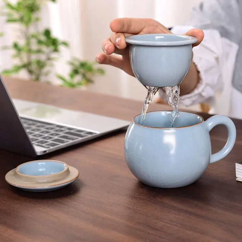 Mug Office Cup with Tea Strainer Cover National Style Kiln Japanese Ceramic and Celadon Conference Room Filter
Mug Office Cup with Tea Strainer Cover National Style Kiln Japanese Ceramic and Celadon Conference Room Filter