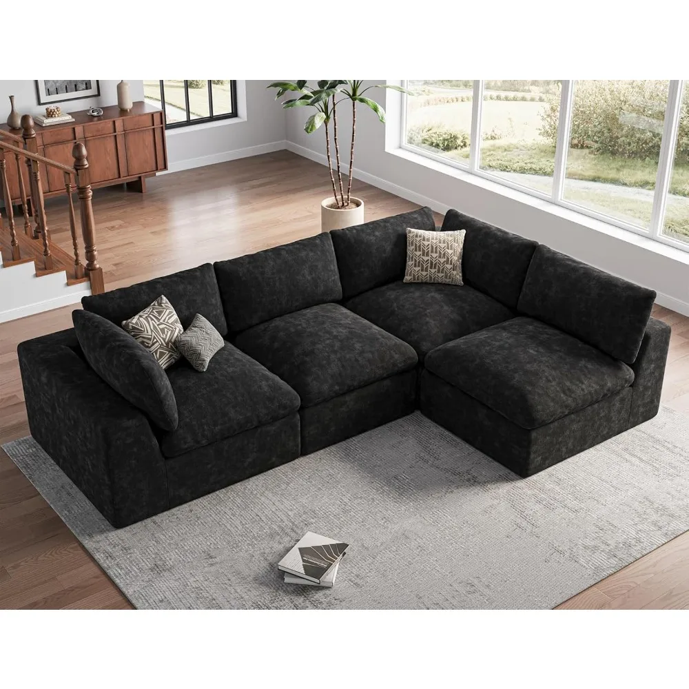 120" Cloud Sectional Couch, Oversize Boneless Couches for Living Room, 4 Seater Modern L-Shape Sofa
120" Cloud Sectional Couch, Oversize Boneless Couches for Living Room, 4 Seater Modern L-Shape Sofa