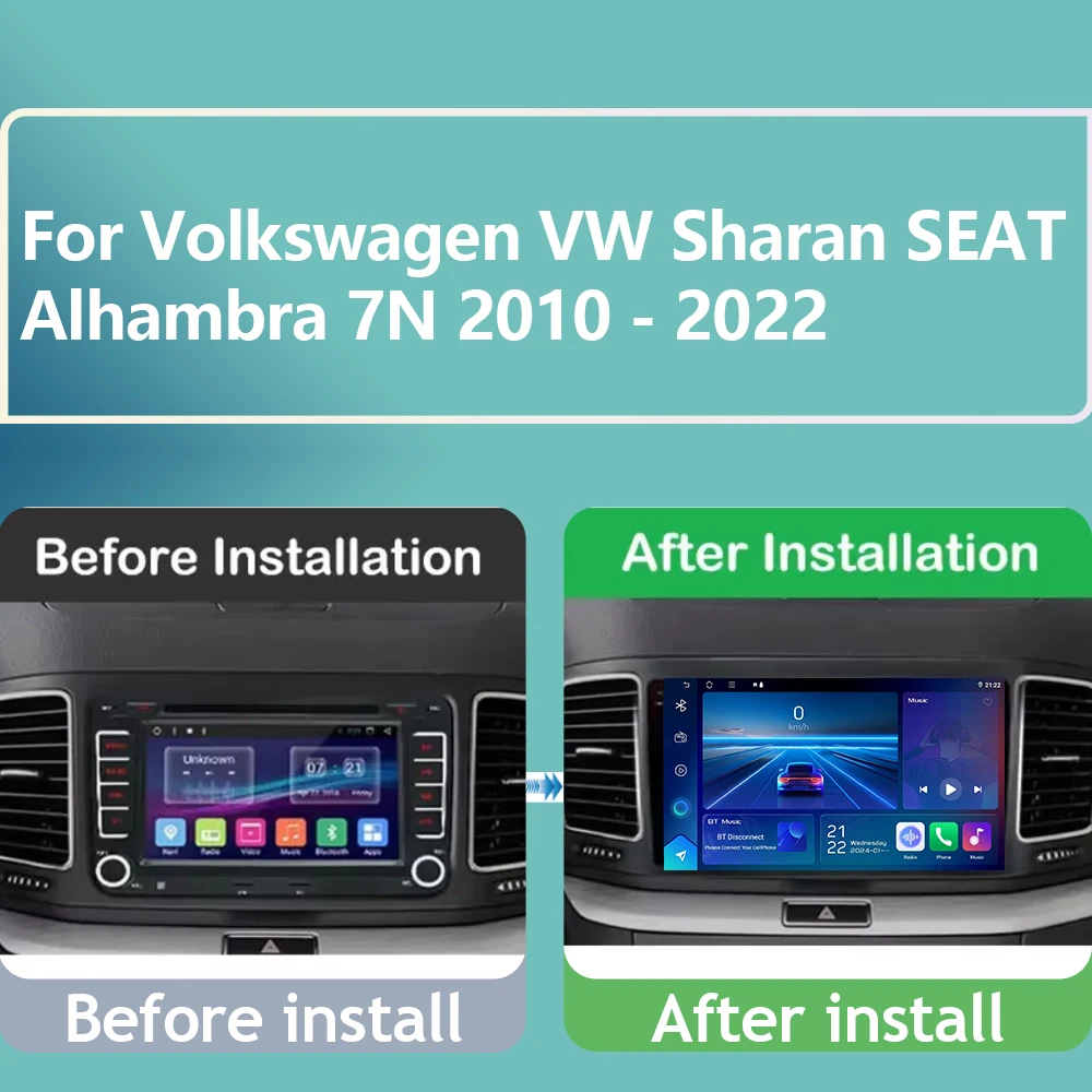 Автомагнитола с Wi-Fi, CarPlay и Android Auto для Volkswagen VW Sharan, SEAT Alhambra 7N (2010-2022) с GPS-навигацией
Автомагнитола с Wi-Fi, CarPlay и Android Auto для Volkswagen VW Sharan, SEAT Alhambra 7N (2010-2022) с GPS-навигацией