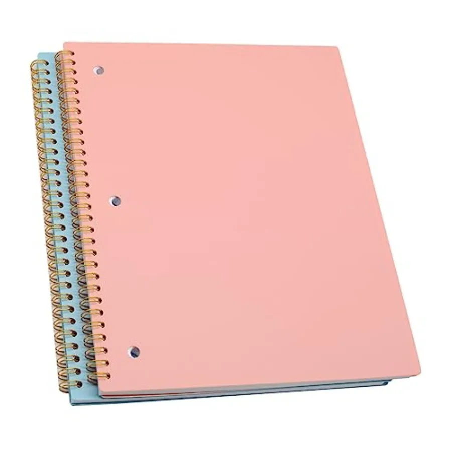 Tearable Loose-leaf Spiral Notebook, 2 Pcs 2 Color 3 Punch Design 10.5 Inch x 8.27 Inch Hard Plastic Cover 80 Sheets 160 Pages
Tearable Loose-leaf Spiral Notebook, 2 Pcs 2 Color 3 Punch Design 10.5 Inch x 8.27 Inch Hard Plastic Cover 80 Sheets 160 Pages