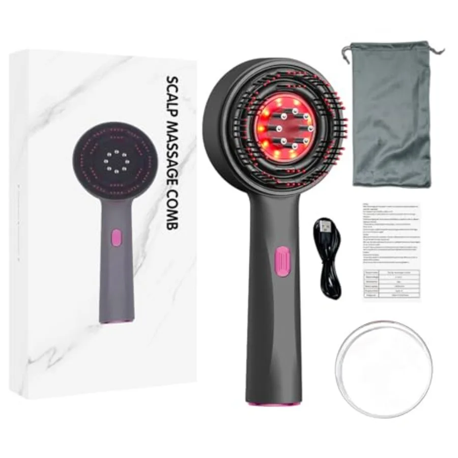 Electric Scalp Massager Red Light Therapy 850nm Smart Dual-Use for Dry Wet Hair with 3 Modes and Serum Application Gift
Electric Scalp Massager Red Light Therapy 850nm Smart Dual-Use for Dry Wet Hair with 3 Modes and Serum Application Gift