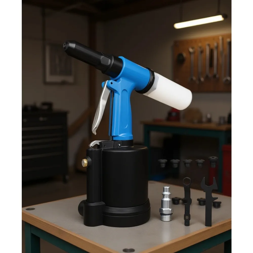 Heavy Duty Pneumatic Rivet Gun Kit 4000LBF for Automotive Construction Manufacturing with 3 32 1 8 5 32 3 16 1 4 NPT
Heavy Duty Pneumatic Rivet Gun Kit 4000LBF for Automotive Construction Manufacturing with 3 32 1 8 5 32 3 16 1 4 NPT