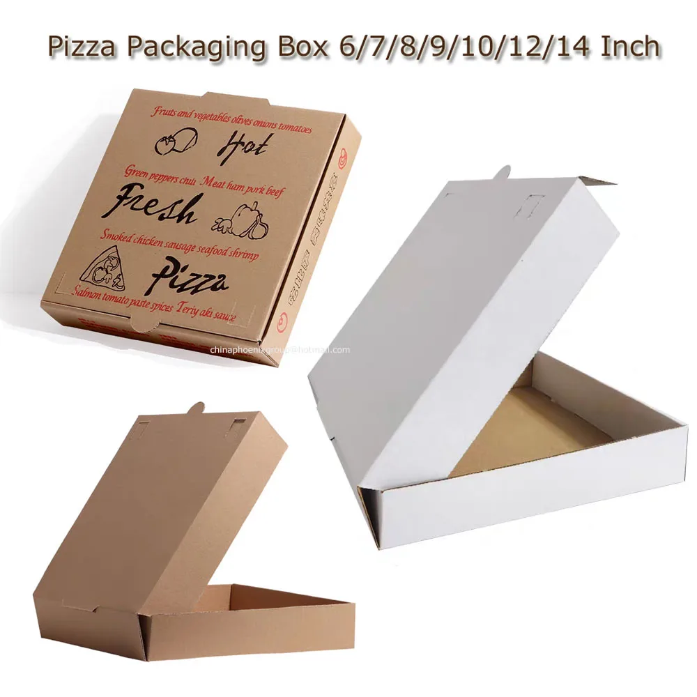 Pizza Packaging Box 6/7/8/9/10/12/14 Inch Takeout Food Packing Folding Kraft Paper Boxes Disposable Takeaway Pizza Carton
Pizza Packaging Box 6/7/8/9/10/12/14 Inch Takeout Food Packing Folding Kraft Paper Boxes Disposable Takeaway Pizza Carton