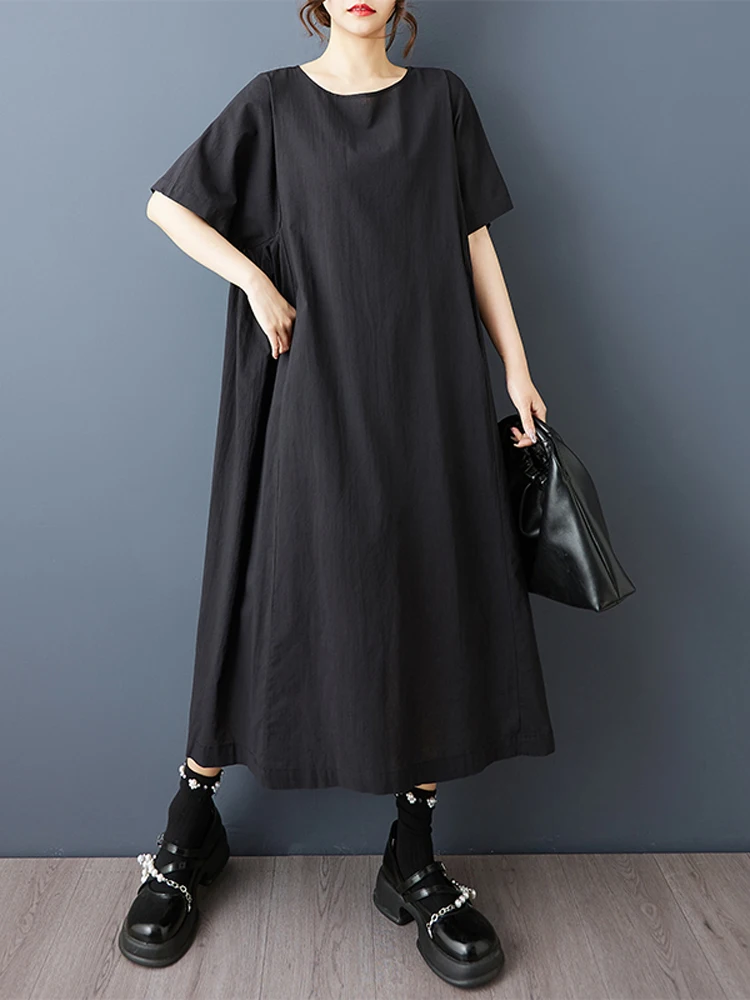 NYFS 2025 Summer Loose plus Size Women Dress Vintage Cotton Linen Short Sleeve Long Dress Robe
NYFS 2025 Summer Loose plus Size Women Dress Vintage Cotton Linen Short Sleeve Long Dress Robe