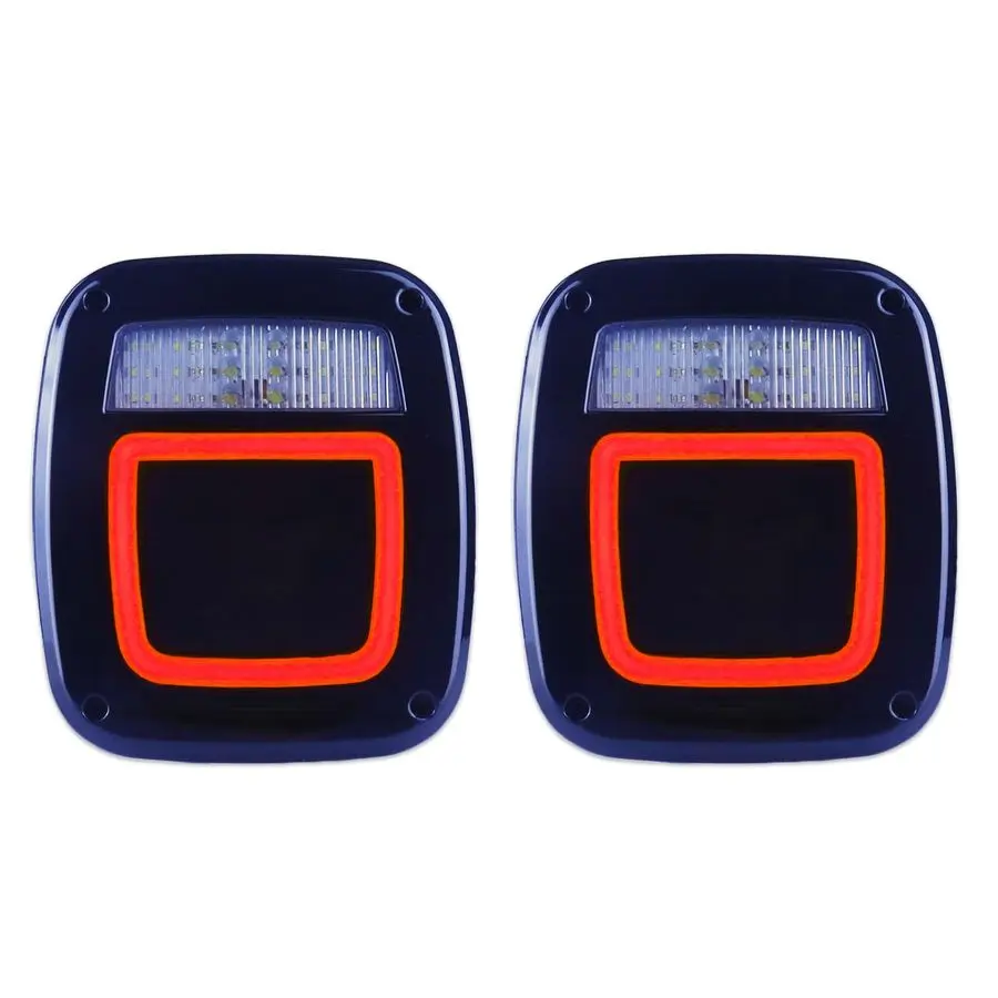 Halo Tail Lights Square Rear Combination Tail Lights Lamps Assembly Replacement for 19762006 Wrangler TJ YJ CJ5 CJ7 with Passeng
Halo Tail Lights Square Rear Combination Tail Lights Lamps Assembly Replacement for 19762006 Wrangler TJ YJ CJ5 CJ7 with Passeng