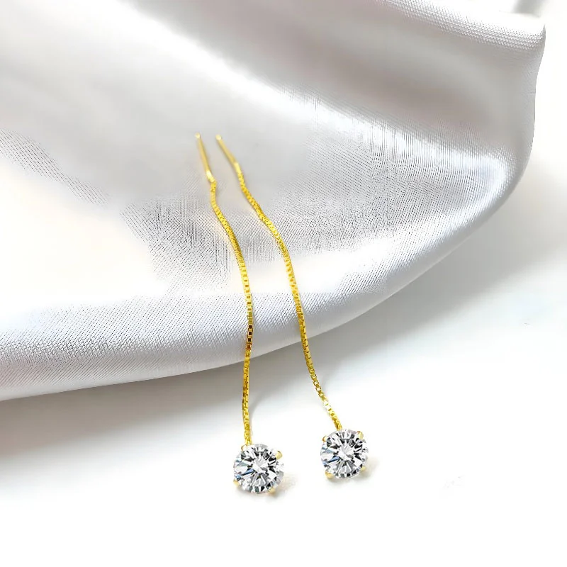 SOMILIA 925 Sterling Silver Minimalist Shiny Tassel Drop Earrings for Women 18K Golden Ear Line Fashion Jewelry Accessories
SOMILIA 925 Sterling Silver Minimalist Shiny Tassel Drop Earrings for Women 18K Golden Ear Line Fashion Jewelry Accessories
