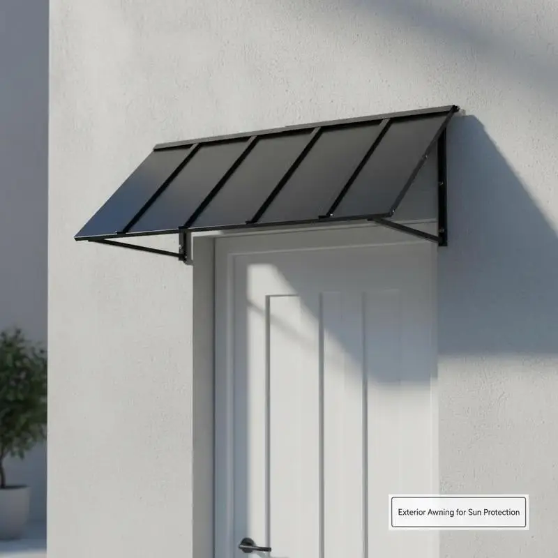 Window awning 143x61x61 cm, door canopy, sturdy awnings with triangular steel frame for doors, exterior rain and snow protection, sun protection for doorways, windows, verandas, balconies
Window awning 143x61x61 cm, door canopy, sturdy awnings with triangular steel frame for doors, exterior rain and snow protection, sun protection for doorways, windows, verandas, balconies