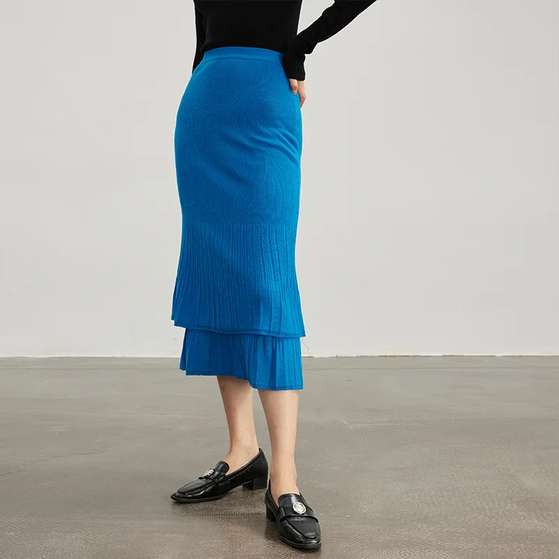 High Waist Skirt Women's Spring New Knitted Skirt Slim-fitting Double-layer Fishtail Skirt
High Waist Skirt Women's Spring New Knitted Skirt Slim-fitting Double-layer Fishtail Skirt
