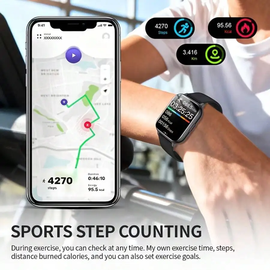 Smart Watch Men And Women, Wireless Voice Call, Sports Tracker, Weather Reminder
Smart Watch Men And Women, Wireless Voice Call, Sports Tracker, Weather Reminder