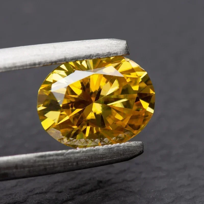 Hot Sales-Golden Yellow Color Moissanite Stone Oval Cut Synthetic Lab Created Diamond Jewelry Making Materials Comes With GRA Ce
Hot Sales-Golden Yellow Color Moissanite Stone Oval Cut Synthetic Lab Created Diamond Jewelry Making Materials Comes With GRA Ce