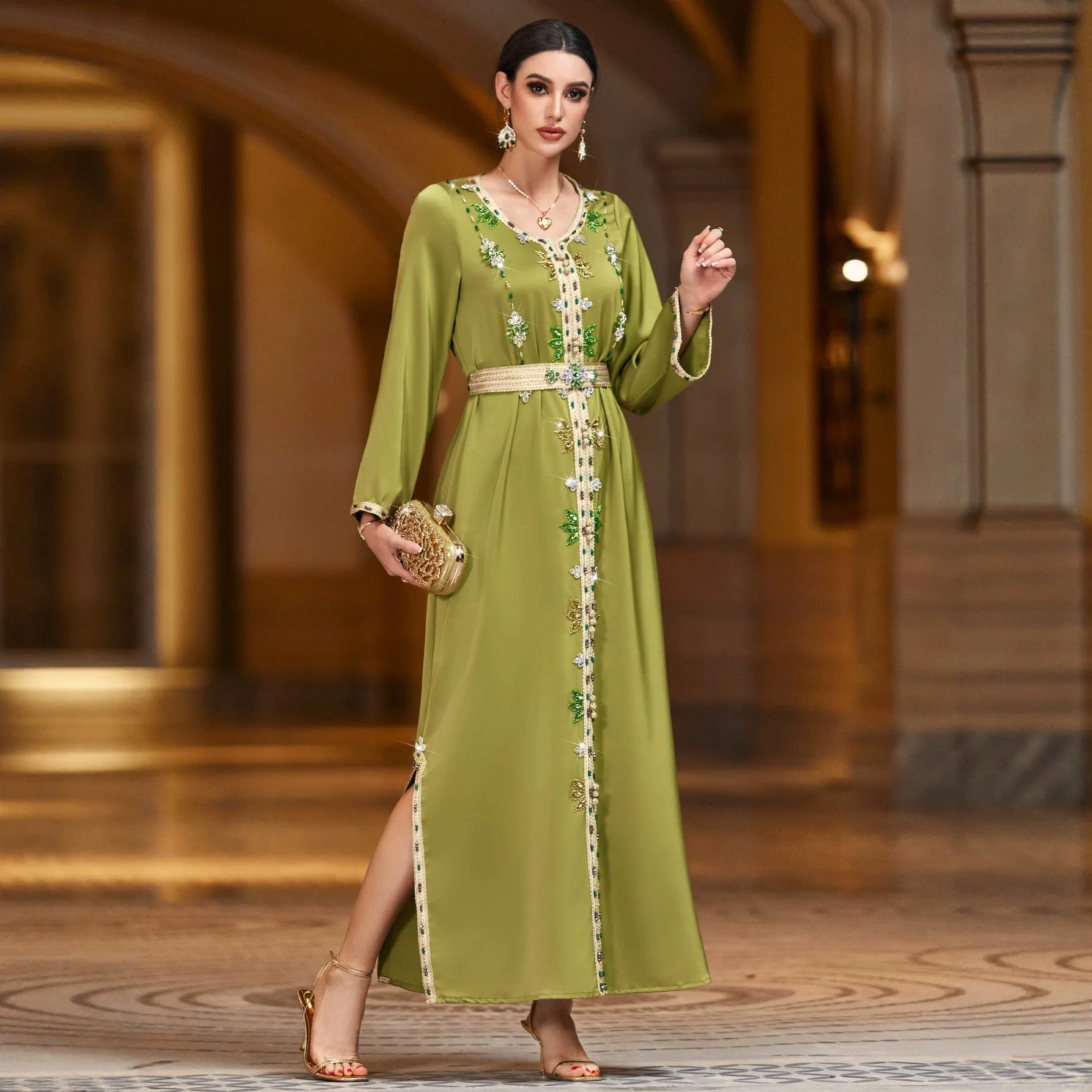 Femme Musulmane Diamonds Abaya Turkey Kaftan Ramadan Women Muslim Maxi Dress Satin Party Gown Caftan Robe Longue Vestidos Largo
Femme Musulmane Diamonds Abaya Turkey Kaftan Ramadan Women Muslim Maxi Dress Satin Party Gown Caftan Robe Longue Vestidos Largo