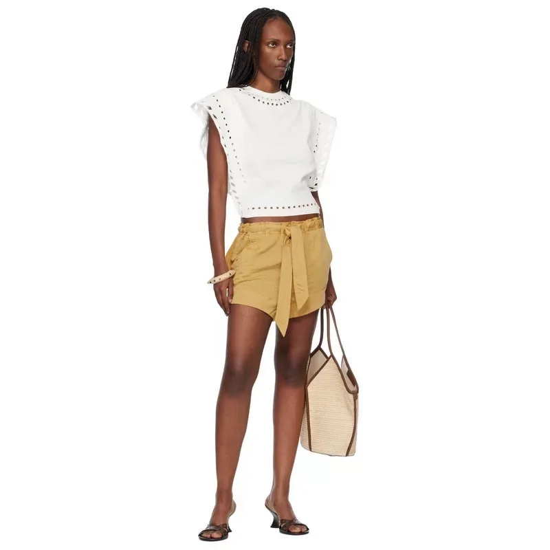 Fashionable Minimalist Isa Top Spring 2026 Hollow out Wide Shoulder Sleeve Loose Fit Cotton Short Sleeve round Neck T-Shirt
Fashionable Minimalist Isa Top Spring 2026 Hollow out Wide Shoulder Sleeve Loose Fit Cotton Short Sleeve round Neck T-Shirt