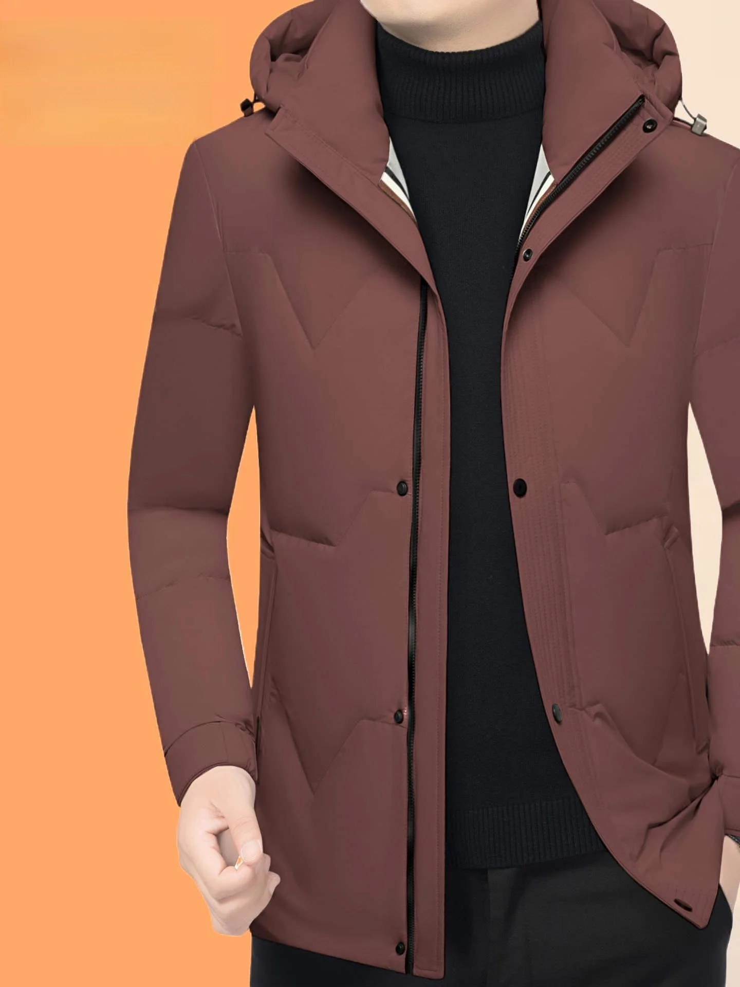 Men's Winter Puffer Jaet Thiened White Du down Coat with Hat Slim Fit Casual Sle Urban Wear Stand Length
Men's Winter Puffer Jaet Thiened White Du down Coat with Hat Slim Fit Casual Sle Urban Wear Stand Length