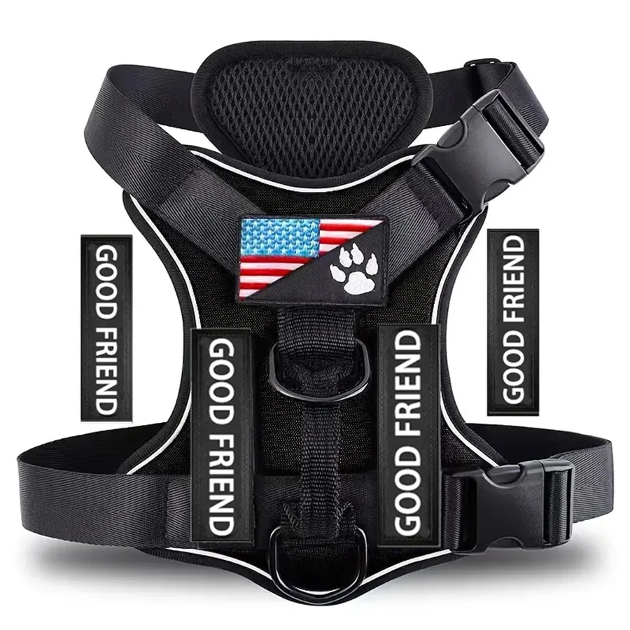 Service Dog Harness, Reflective Dog Vest Harness With 5PCS Patches, Adjustable Soft Oxford Pet Harness, Inner Layer Mesh, Easy T
Service Dog Harness, Reflective Dog Vest Harness With 5PCS Patches, Adjustable Soft Oxford Pet Harness, Inner Layer Mesh, Easy T