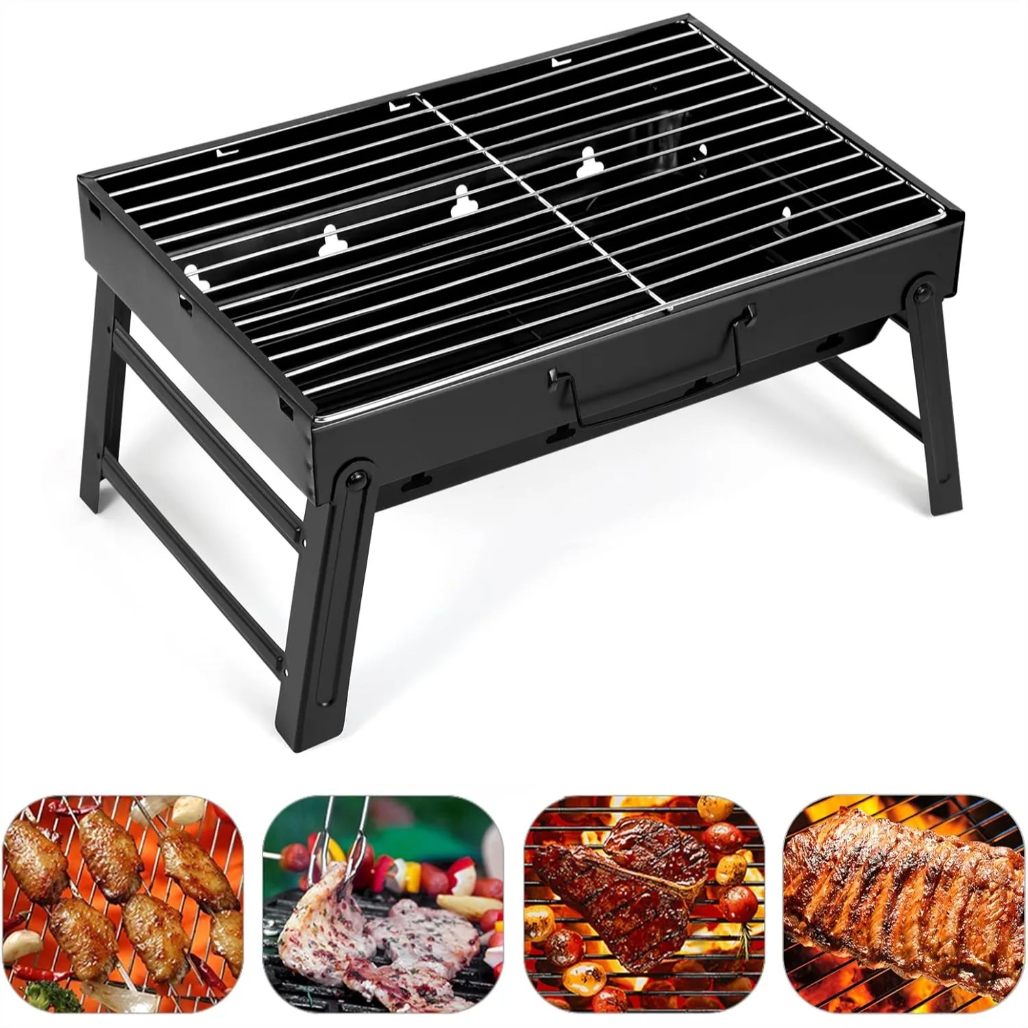 Portable Charcoal Grill with Folding Legs for Outdoor Camping, Picnic, Tailgate, and Backpacking
Portable Charcoal Grill with Folding Legs for Outdoor Camping, Picnic, Tailgate, and Backpacking
