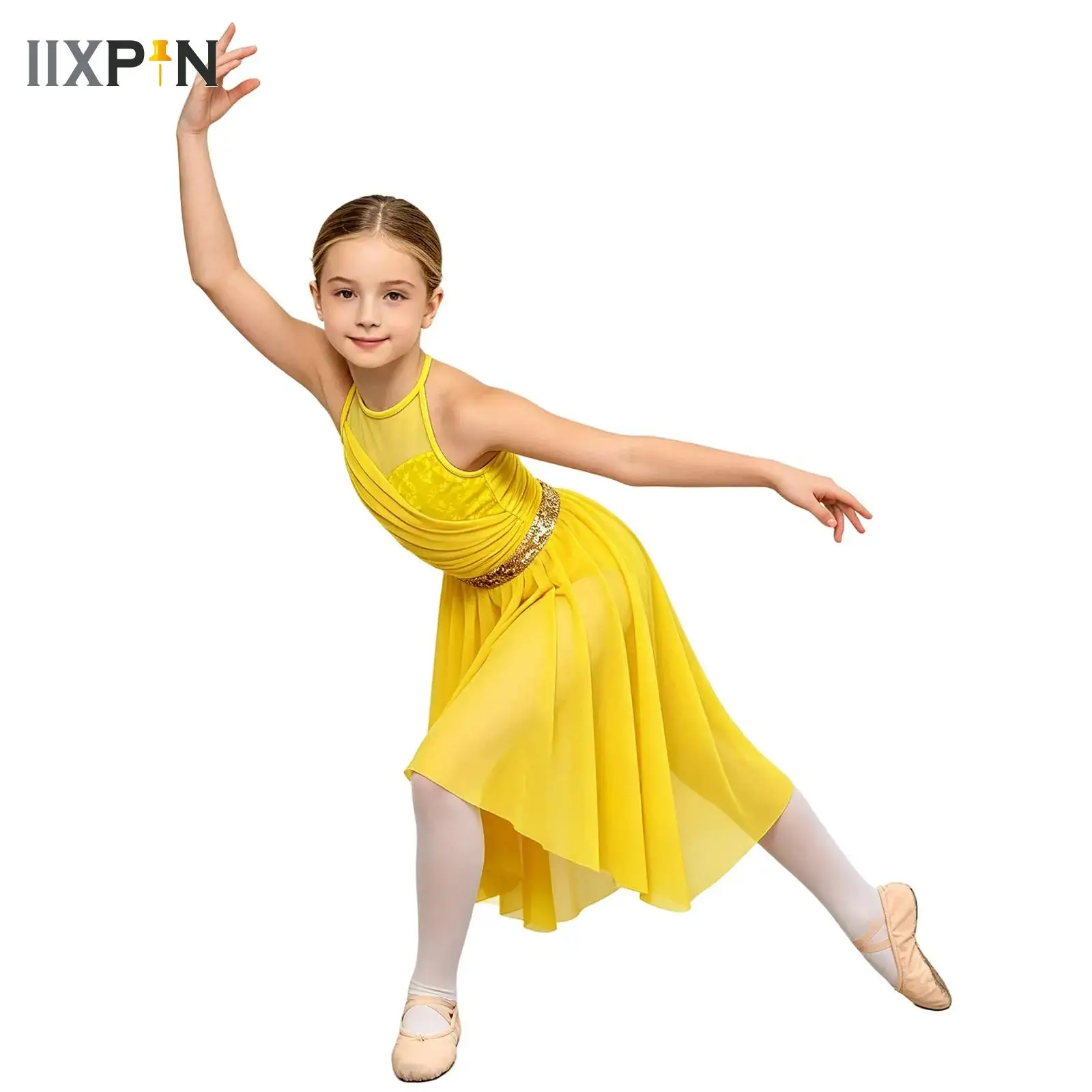 Girls Ballet Dance Dress Sheer Mesh Lyrical Figure Ice Skating Outfit Sparkly Rhinestone Leotard Dress for Stage Performance
Girls Ballet Dance Dress Sheer Mesh Lyrical Figure Ice Skating Outfit Sparkly Rhinestone Leotard Dress for Stage Performance