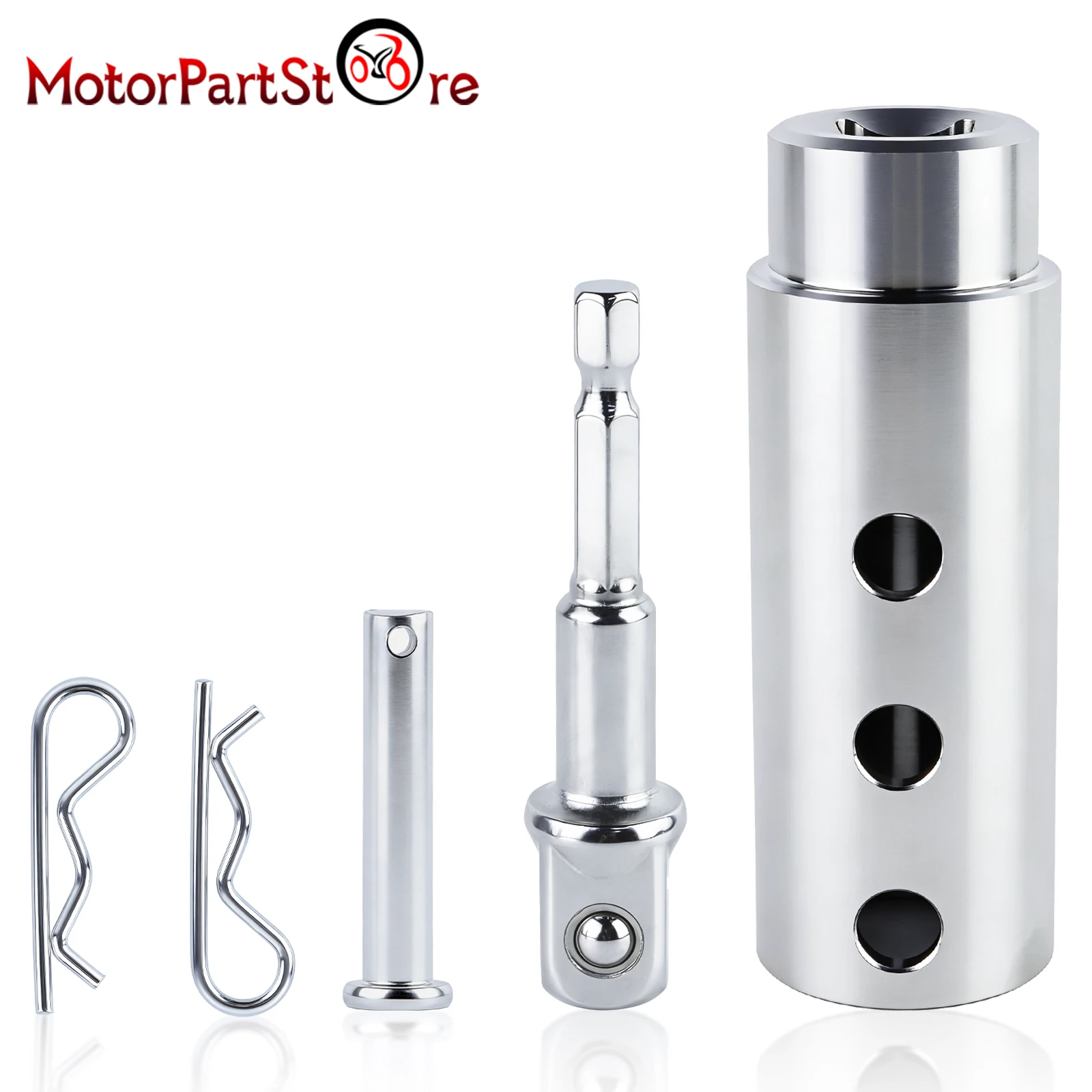 Trailer Jack Drill Adapter, 1 inch Drive Shaft Compatible Cordless Drill Adapter with Socket Bit Attachment for RV Dump Trailers
Trailer Jack Drill Adapter, 1 inch Drive Shaft Compatible Cordless Drill Adapter with Socket Bit Attachment for RV Dump Trailers