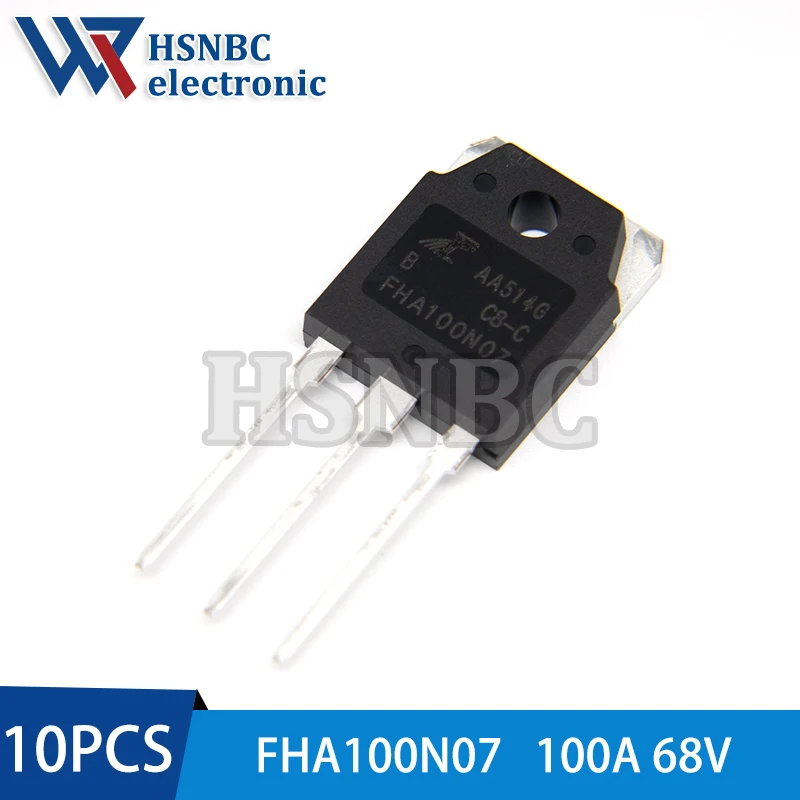 10Pcs/Lot FHA100N07 100N07 FHA100N07B TO-3P 100A 68V MOSFET N-Channel Power Transistor 100% New Original
10Pcs/Lot FHA100N07 100N07 FHA100N07B TO-3P 100A 68V MOSFET N-Channel Power Transistor 100% New Original