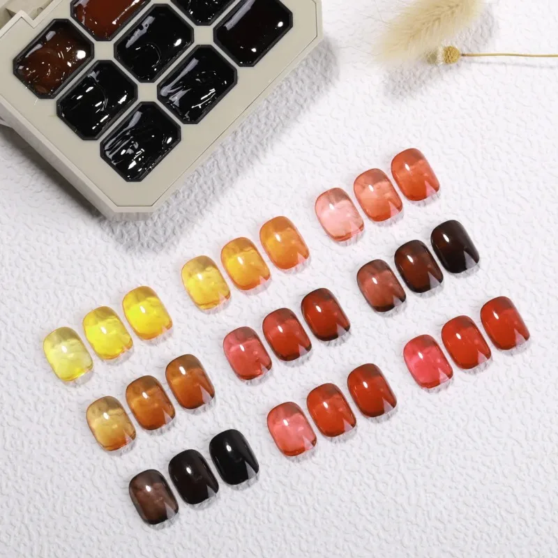9Grid Янтарный гель, твердая стеклянная гелевая палитра для дизайна ногтей, УФ-светодиод, замачиваемый гель-лак, похлопывание, зимние коричневые тона, аксессуары для дизайна ногтей
9Grid Янтарный гель, твердая стеклянная гелевая палитра для дизайна ногтей, УФ-светодиод, замачиваемый гель-лак, похлопывание, зимние коричневые тона, аксессуары для дизайна ногтей