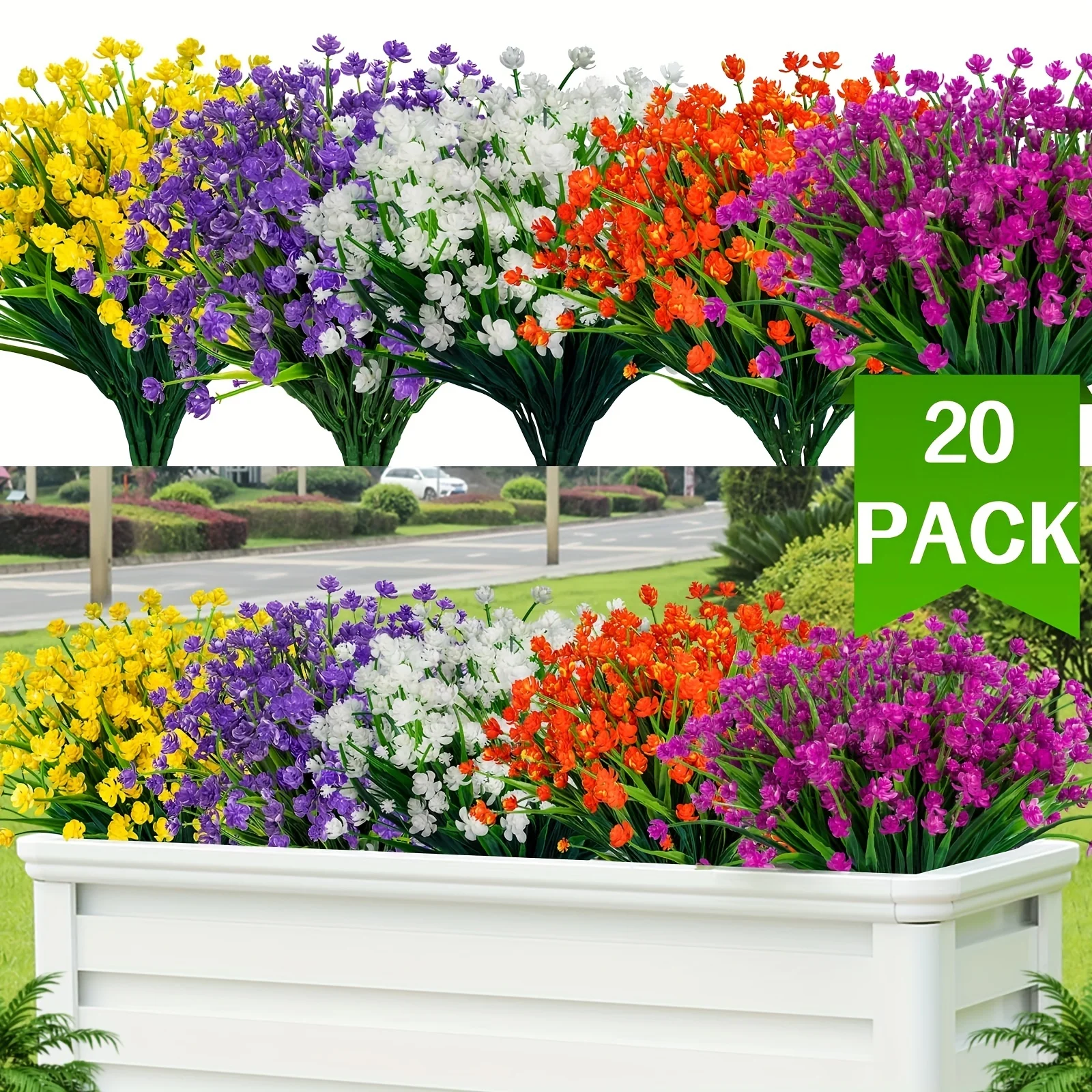 UV Protected Outdoor Artificial Flowers - Plastic Flower Decoration For Indoor/Outdoor Garden, , Wedding, Farmhouse - Autumn Tha
UV Protected Outdoor Artificial Flowers - Plastic Flower Decoration For Indoor/Outdoor Garden, , Wedding, Farmhouse - Autumn Tha