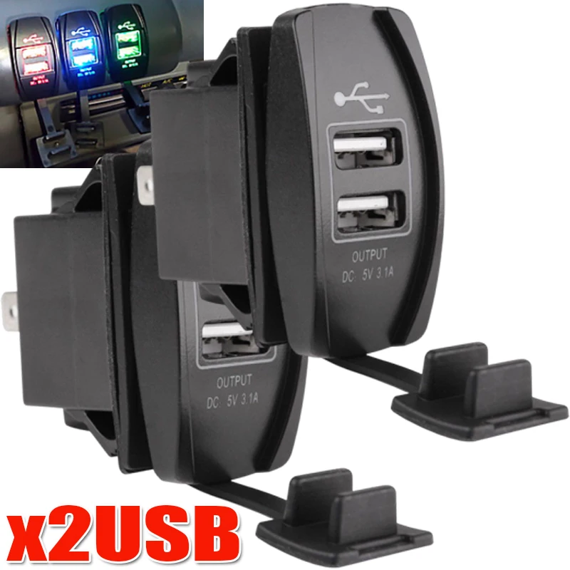 Автомобильное зарядное устройство с 2 USB-разъемами, водонепроницаемая автомобильная розетка с USB-разъемом 5 В 3,1 А, зарядка телефона для 12 В 24 В, мотоцикла, лодки, морского грузовика, квадроцикла
Автомобильное зарядное устройство с 2 USB-разъемами, водонепроницаемая автомобильная розетка с USB-разъемом 5 В 3,1 А, зарядка телефона для 12 В 24 В, мотоцикла, лодки, морского грузовика, квадроцикла