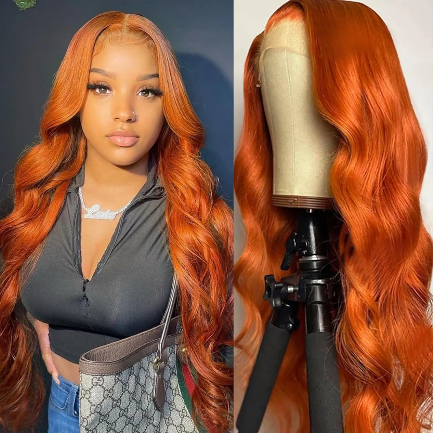 13x4 Lace Front Wigs Ginger Orange Human Hair 200% Density Body Wave Wig 350 Colored Human Hair Wig Pre Plucked
13x4 Lace Front Wigs Ginger Orange Human Hair 200% Density Body Wave Wig 350 Colored Human Hair Wig Pre Plucked