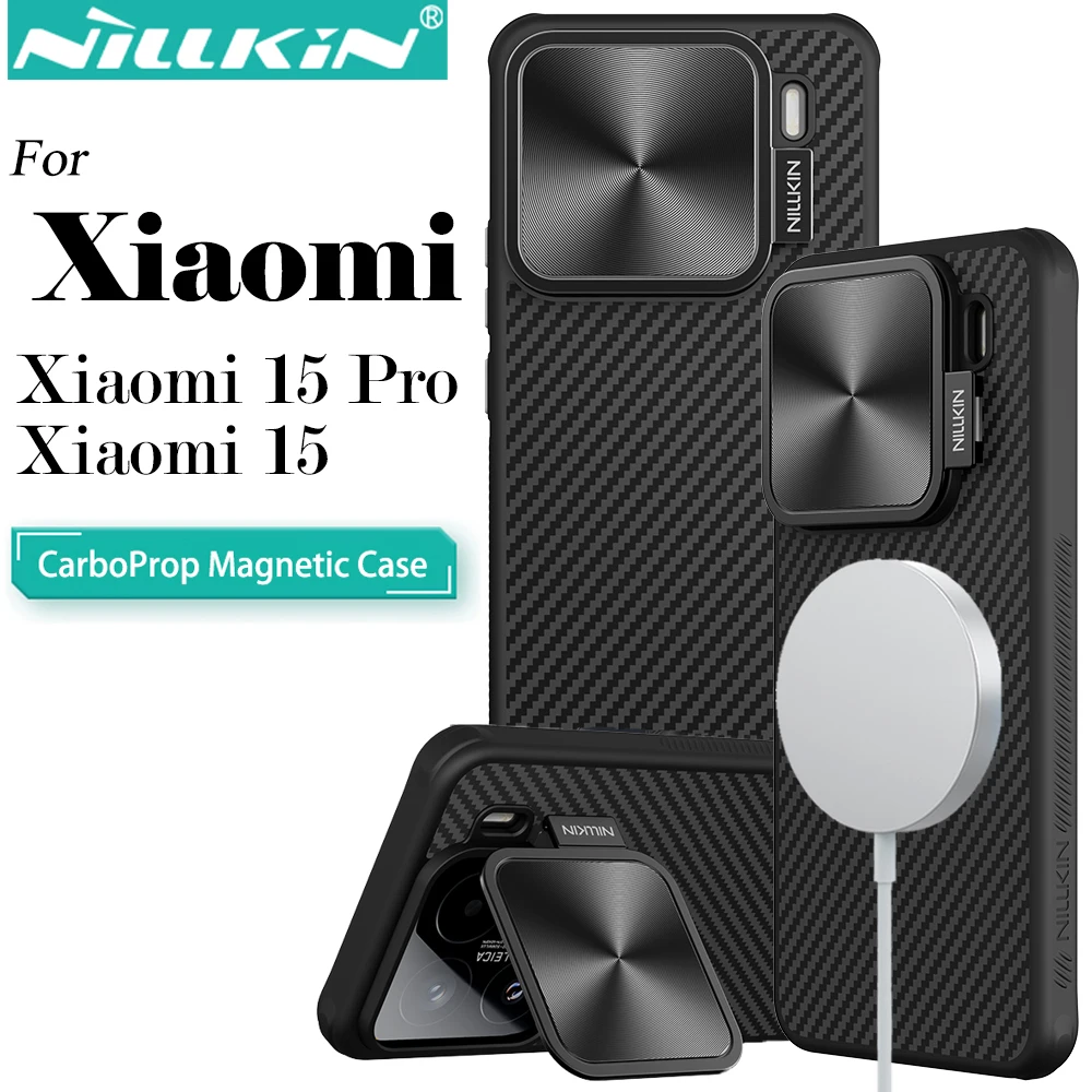 Nillkin For Xiaomi 15 Mi 15 Pro CarboProp Magnetic Phone Case Aramid Fiber+TPU Lens Protection Bracket Case for Mi 15 Pro
Nillkin For Xiaomi 15 Mi 15 Pro CarboProp Magnetic Phone Case Aramid Fiber+TPU Lens Protection Bracket Case for Mi 15 Pro