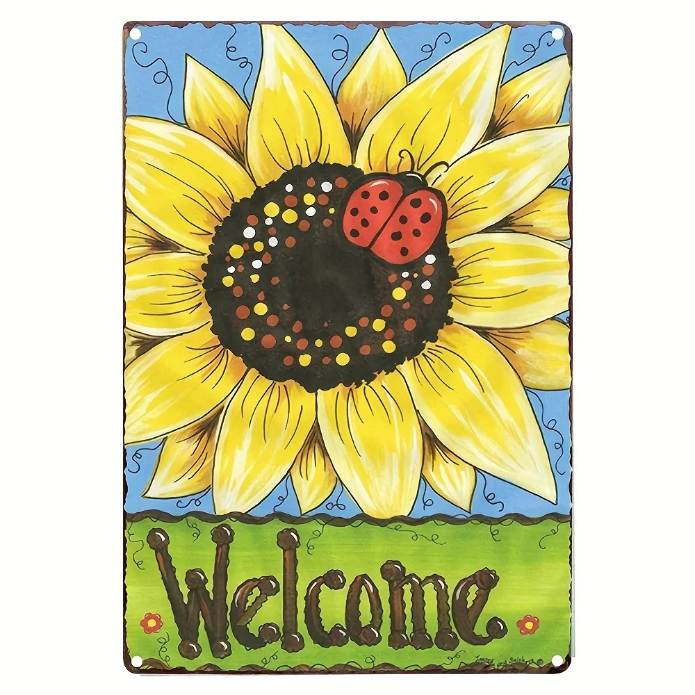 B unflower Welcome Sign Vintage Metal Wall Hanging Signs Home Garden Decoration Farmhouse Bathroom Decor Country Wall Art Sign
B unflower Welcome Sign Vintage Metal Wall Hanging Signs Home Garden Decoration Farmhouse Bathroom Decor Country Wall Art Sign