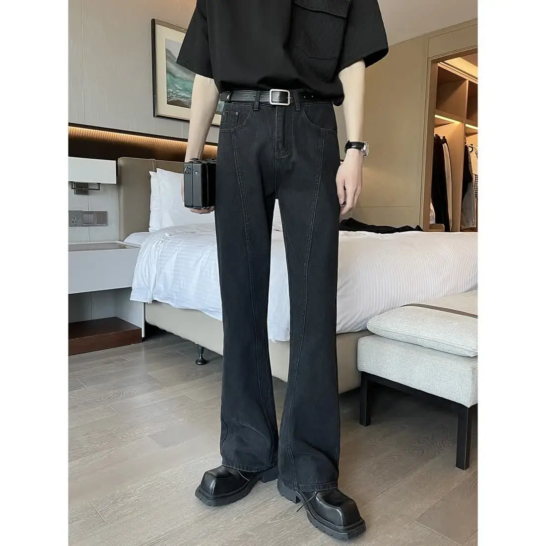 2023 Spring and Autumn New Classic Fashion Solid Color Vintage Slim Fit Jeans Men's Casual Comfort High Quality Flared Pants A01
2023 Spring and Autumn New Classic Fashion Solid Color Vintage Slim Fit Jeans Men's Casual Comfort High Quality Flared Pants A01
