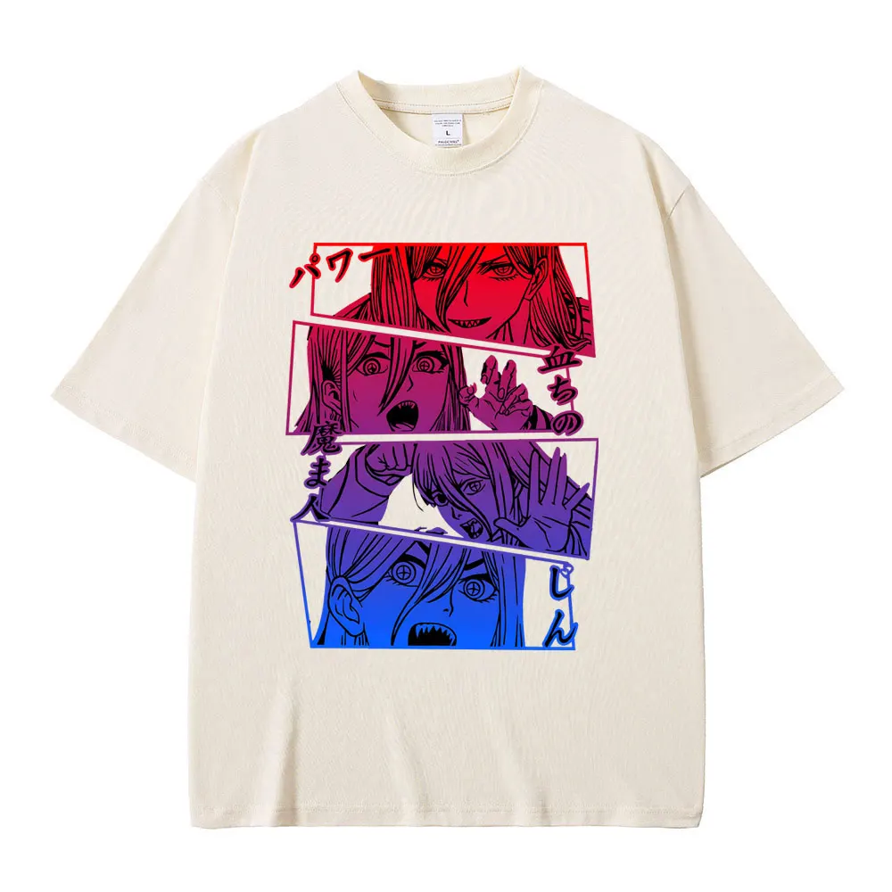 Anime Chainsaw Man T-shirt Kawaii Cartoon Manga Power Graphic T Shirts Men Women Casual High Quality Cotton T-shirts Streetwear
Anime Chainsaw Man T-shirt Kawaii Cartoon Manga Power Graphic T Shirts Men Women Casual High Quality Cotton T-shirts Streetwear