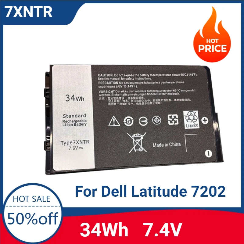 New High-quality 7XNTR FH8RW 7.4V 34Wh Laptop Battery for Dell Latitude 7202 7212 12 7202 Latitude 12 Rugged Extreme 7212 Series
New High-quality 7XNTR FH8RW 7.4V 34Wh Laptop Battery for Dell Latitude 7202 7212 12 7202 Latitude 12 Rugged Extreme 7212 Series