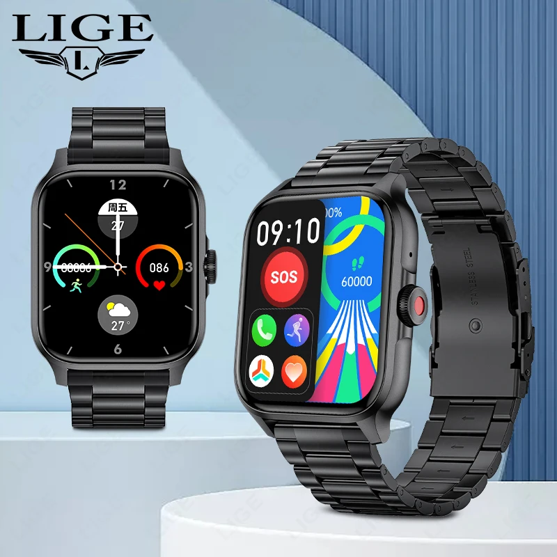 LIGE Outdoor Sport Flashlight Smartwatch Women SOS Bluetooth Call Men Smart Watches Health Monitor Bracelet Waterproof Watches
LIGE Outdoor Sport Flashlight Smartwatch Women SOS Bluetooth Call Men Smart Watches Health Monitor Bracelet Waterproof Watches
