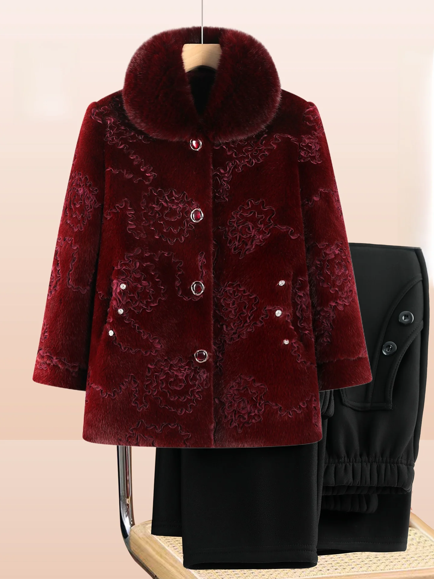 Шерстяное пальто Thiened Fce с подкладкой для женщин, модная верхняя одежда из искусственного меха норки, теплые длинные брюки для пожилых женщин и мам
Шерстяное пальто Thiened Fce с подкладкой для женщин, модная верхняя одежда из искусственного меха норки, теплые длинные брюки для пожилых женщин и мам