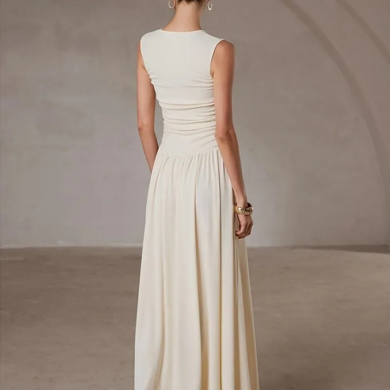 French temperament gentle wind pleated design sleeveless dress summer slim dress women
French temperament gentle wind pleated design sleeveless dress summer slim dress women