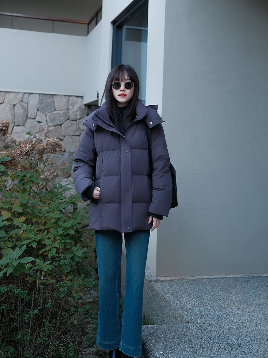 New Women's Mid-Length Goose down Jaet Winter Thiened Loose Hooded Coat Warm Long Sve Single Button Closure
New Women's Mid-Length Goose down Jaet Winter Thiened Loose Hooded Coat Warm Long Sve Single Button Closure