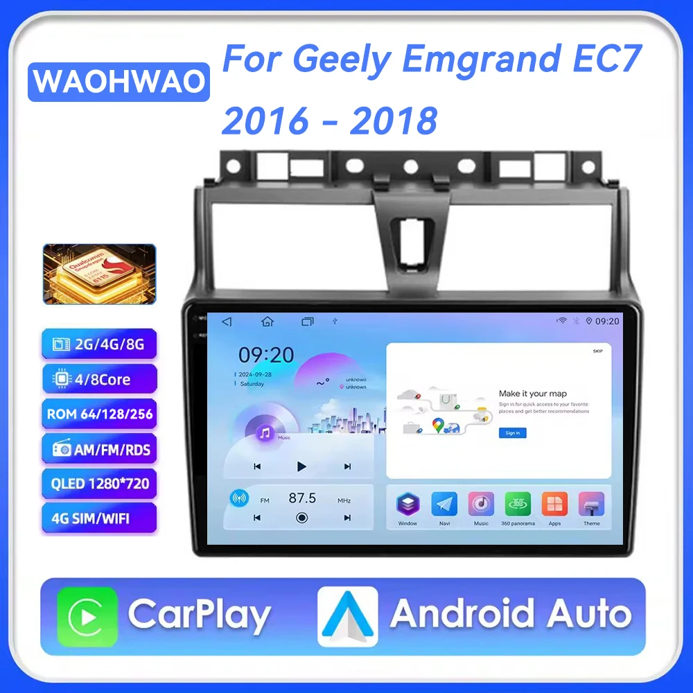 Android 15 Carplay Auto For Geely Emgrand EC7 2016 2017 2018 Car Radio Multimedia Video Player Navigation GPS Stereo DSP WIFI+4G
Android 15 Carplay Auto For Geely Emgrand EC7 2016 2017 2018 Car Radio Multimedia Video Player Navigation GPS Stereo DSP WIFI+4G