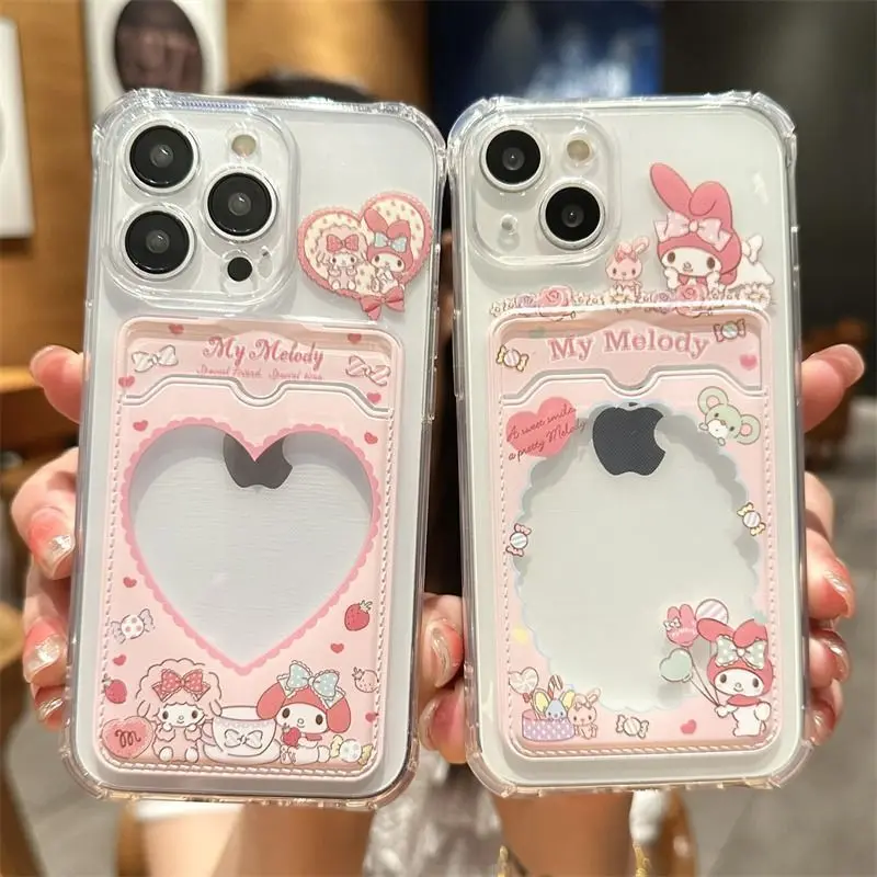 Anime My Melody Card Holder Transparent Phone Case Protective Cover for IPhone 16 13 17 15 Pro Max 14 Plus Anti-fall Girls Gift
Anime My Melody Card Holder Transparent Phone Case Protective Cover for IPhone 16 13 17 15 Pro Max 14 Plus Anti-fall Girls Gift