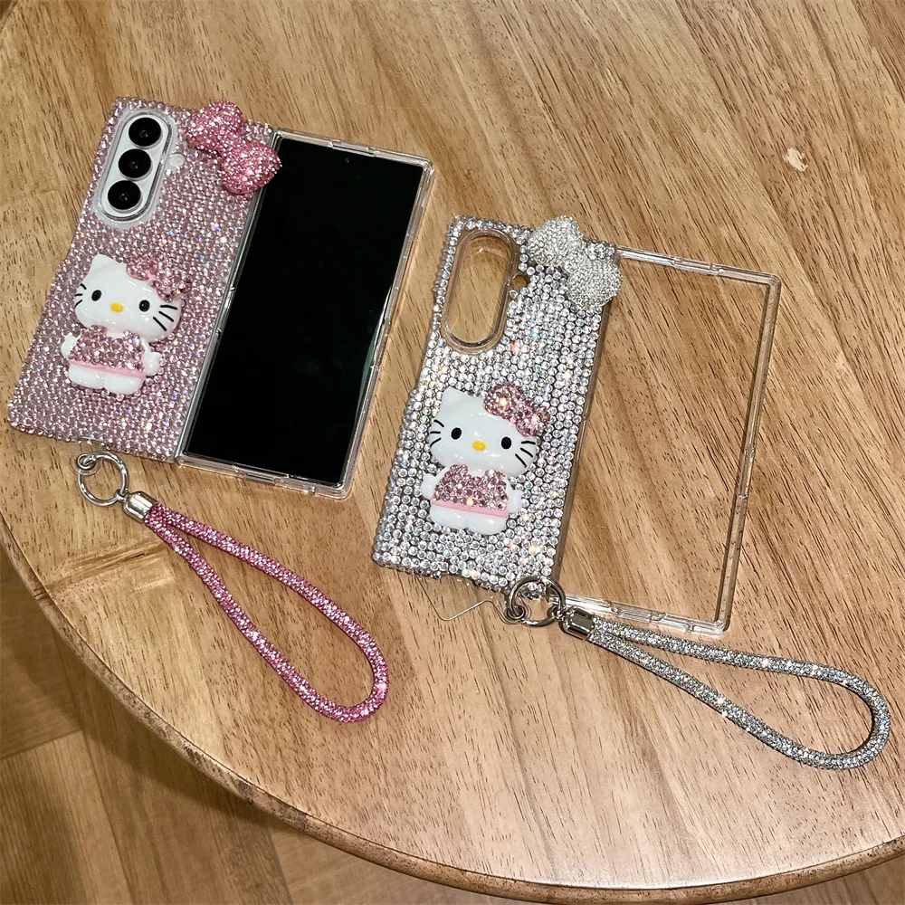 Luxury 3D HelloKitty Phone case Diamonds for Samsung Galaxy Z Fold 7 Fold 6 5 Fold 4 3 Fold 5 6 7 Cover with Chain Cute Fundas
Luxury 3D HelloKitty Phone case Diamonds for Samsung Galaxy Z Fold 7 Fold 6 5 Fold 4 3 Fold 5 6 7 Cover with Chain Cute Fundas
