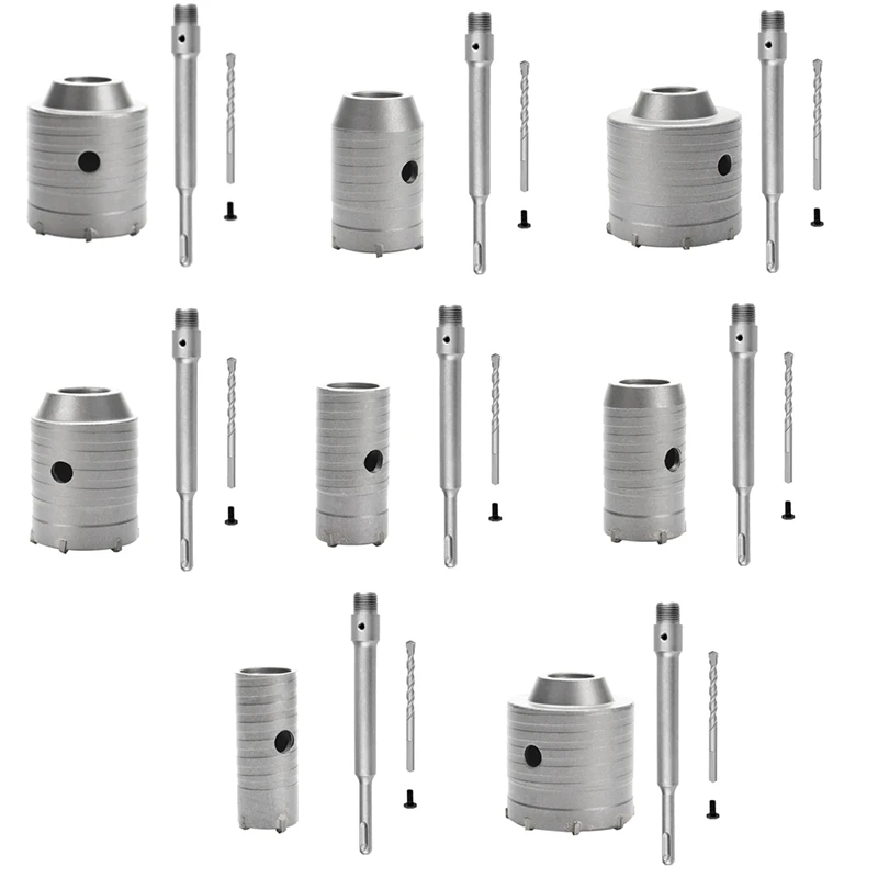 SDS Plus Hammer Drills Wall Hole Saw Drill Bit Set Cutter Tools With Round Shaft Concrete Cement Stone Hole Opener
SDS Plus Hammer Drills Wall Hole Saw Drill Bit Set Cutter Tools With Round Shaft Concrete Cement Stone Hole Opener