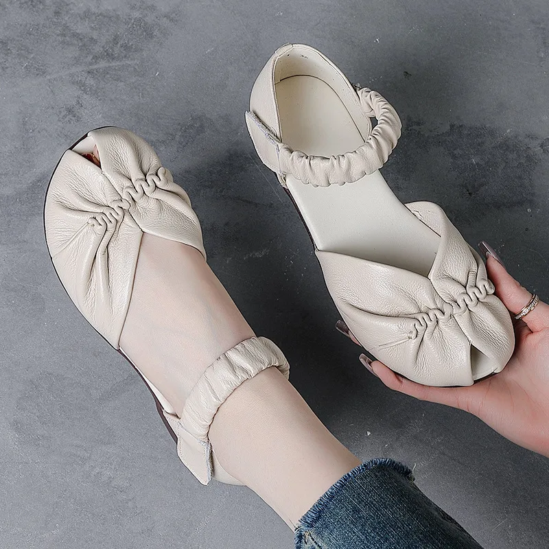 New peep toe genuine leather sandals women vintage flat heel shoes woman luxury mary janes sandal open toe shallow elastic shoes
New peep toe genuine leather sandals women vintage flat heel shoes woman luxury mary janes sandal open toe shallow elastic shoes