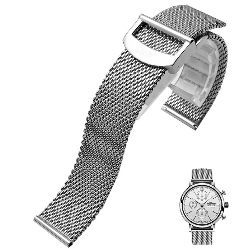 Milanese Stainless Steel Watch Band for IWC PORTOFINO PORTUGIESER Bracelet Metal Mesh Watch Band 20mm22mm Wristband Accessories
Milanese Stainless Steel Watch Band for IWC PORTOFINO PORTUGIESER Bracelet Metal Mesh Watch Band 20mm22mm Wristband Accessories