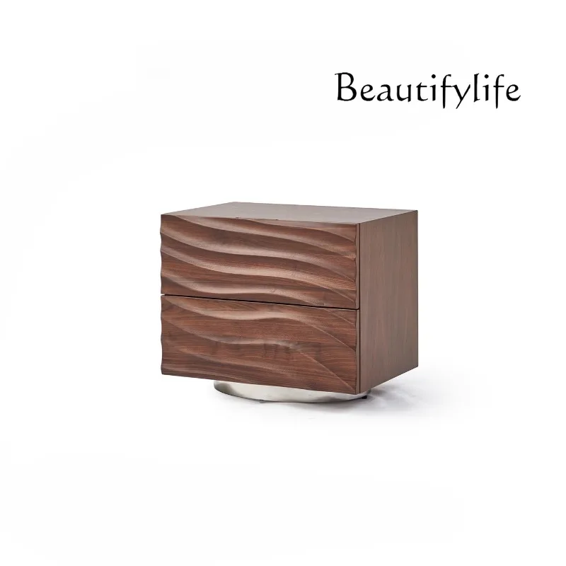 Medieval Italian minimalist solid wood bedside table walnut modern simple bedroom home designer bedside table
Medieval Italian minimalist solid wood bedside table walnut modern simple bedroom home designer bedside table