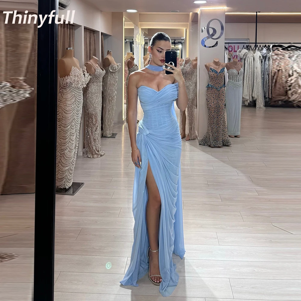 Thinyfull Русалка Арабское шифоновое платье для выпускного вечера Милая вечерние платья без рукавов Длинное платье с разрезом Robe De Soirée по индивидуальному заказу 
Thinyfull Русалка Арабское шифоновое платье для выпускного вечера Милая вечерние платья без рукавов Длинное платье с разрезом Robe De Soirée по индивидуальному заказу