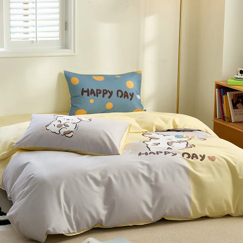 Ins style all cotton and pure cotton bedding set with cartoon style printed bed sheets, duvet covers, and bedsheet style bedding
Ins style all cotton and pure cotton bedding set with cartoon style printed bed sheets, duvet covers, and bedsheet style bedding