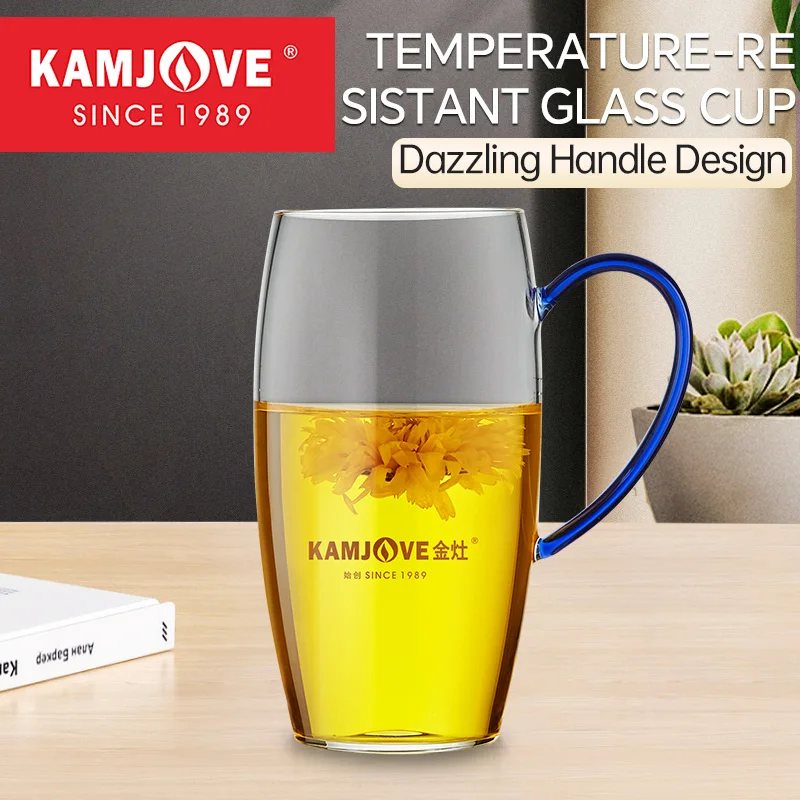 KAMJOVE-Glass Tea Cup with Handle, Milk Cup, High Borosilicate Glass Cup, Heat Resistant, Cold Water Cup,350ml
KAMJOVE-Glass Tea Cup with Handle, Milk Cup, High Borosilicate Glass Cup, Heat Resistant, Cold Water Cup,350ml