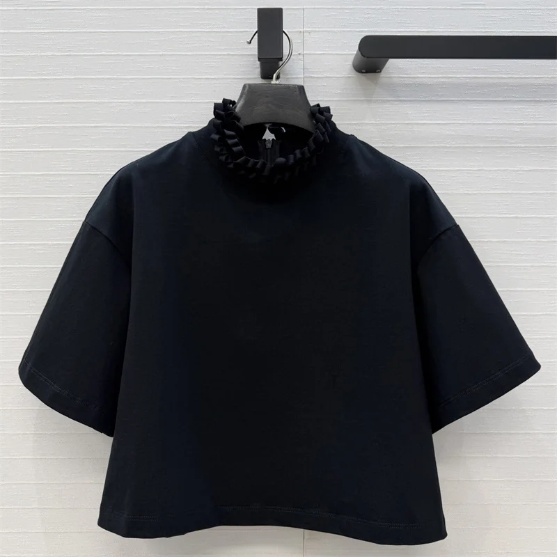 Women's t-shirt New elastic knitted slim fit short sleeved top for summer 2026 High quality pure cotton short tops y2k corset
Women's t-shirt New elastic knitted slim fit short sleeved top for summer 2026 High quality pure cotton short tops y2k corset