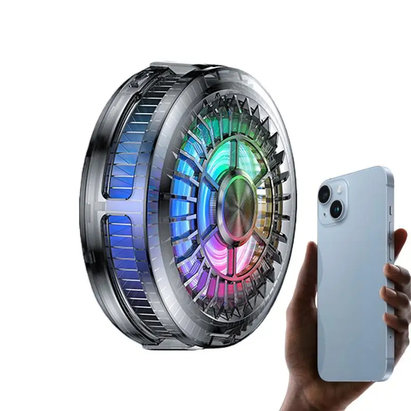Cellphone Radiator Fan Magnetic Suction Phone Cooler Portable With Colorful Light Full Hole Design Lightweight Quiet Cooling Fan
Cellphone Radiator Fan Magnetic Suction Phone Cooler Portable With Colorful Light Full Hole Design Lightweight Quiet Cooling Fan